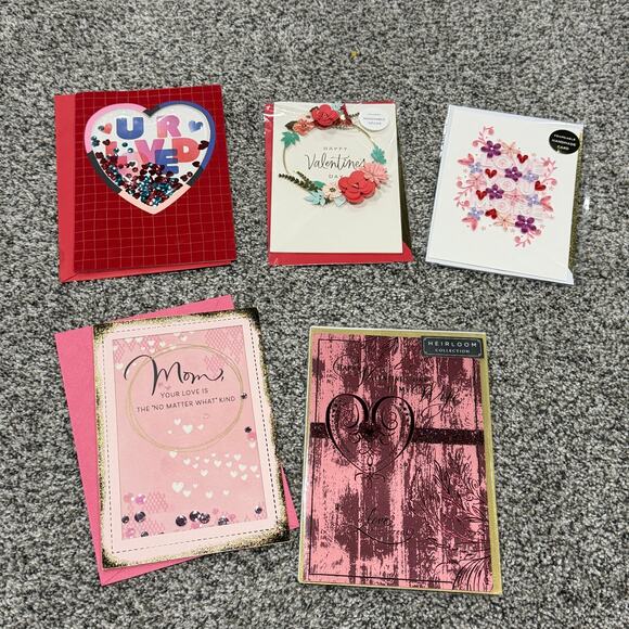 Hallmark Other - Hallmark Valentine's Day Bundle! Signature Heirloom Rhinestone Velvet Love Cards